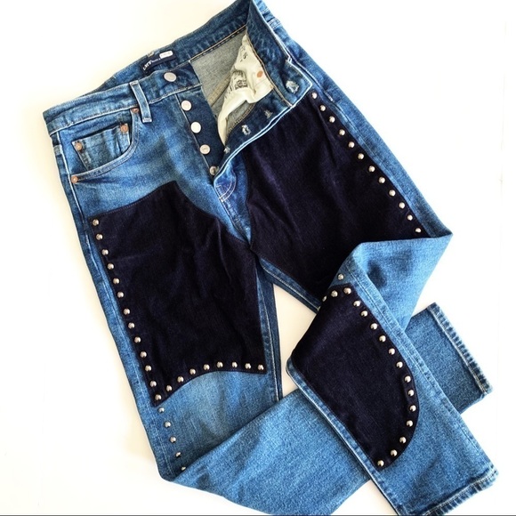 Levi’s Free People Studded Skinny Jeans Womens Size 26 - Picture 4 of 9